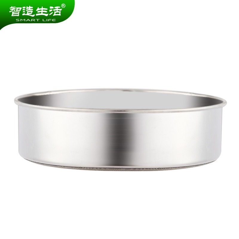 智造生活圓形304不銹鋼麪粉篩手持羅面糖粉分樣篩子超細網篩家用-細節圖2