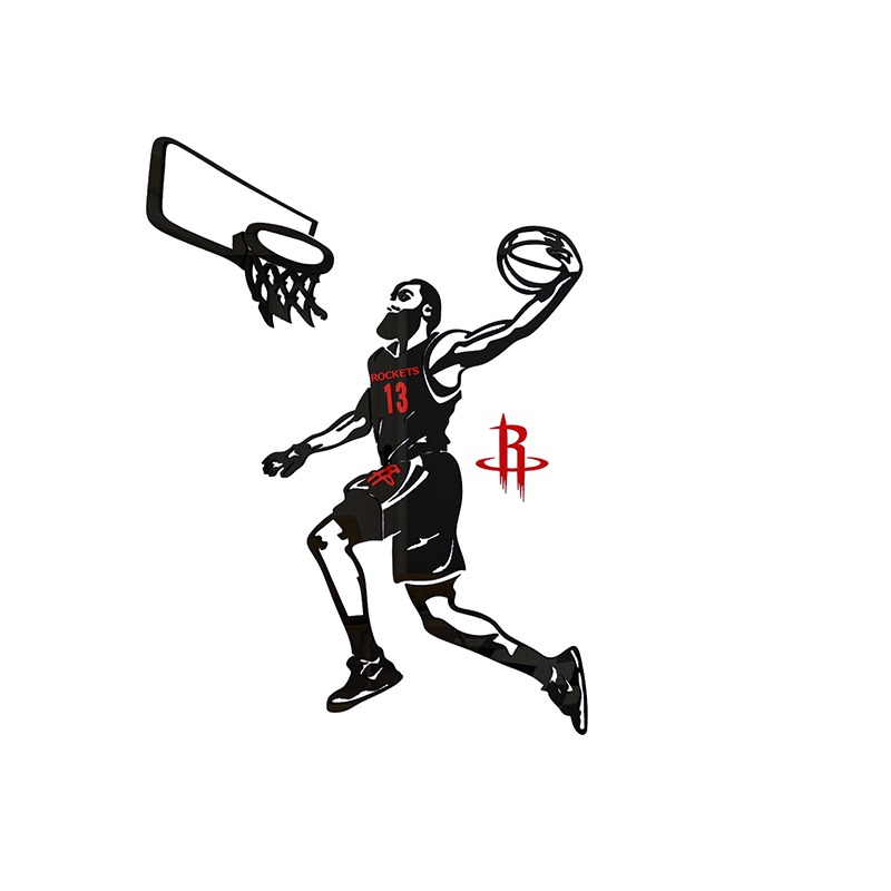 籃球明星NBA哈登海報宿舍裝飾男生寢室墻貼亞克力大學貼畫臥室科-細節圖5