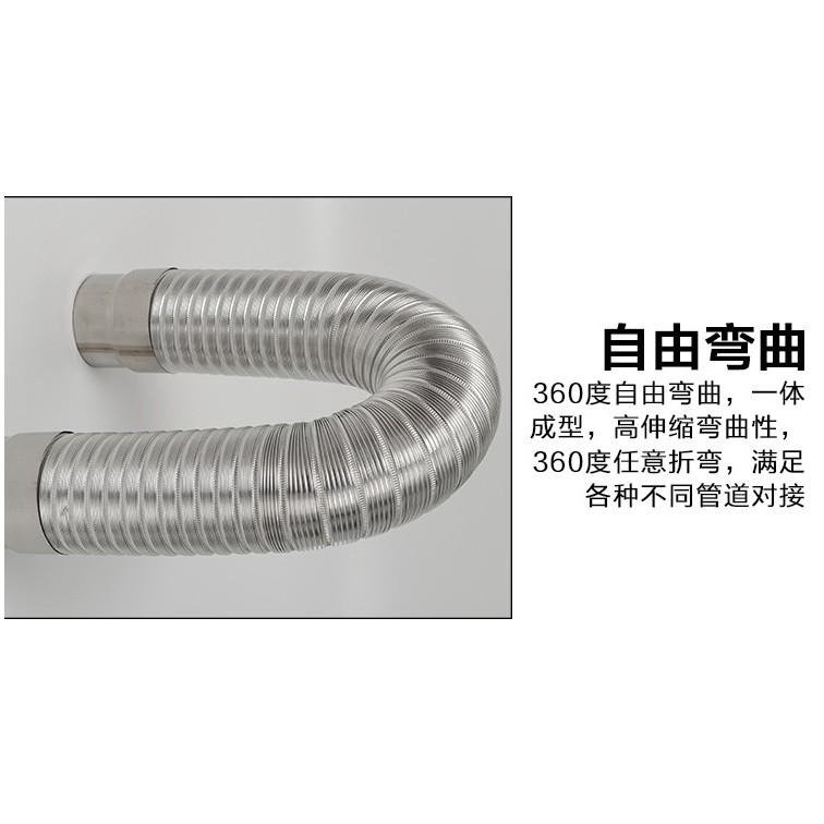 全鋼加厚不銹鋼波紋管燃氣熱水器排煙管排氣管50-60-70-80-90-100-細節圖5