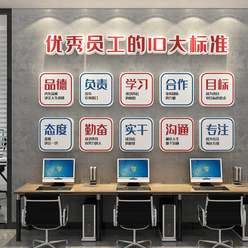 公司企業文化墻貼裝飾團隊辦公室勵志標語掛畫會議室走廊樓梯激勵-細節圖3