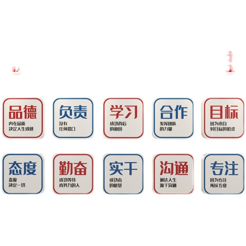 公司企業文化墻貼裝飾團隊辦公室勵志標語掛畫會議室走廊樓梯激勵-細節圖5