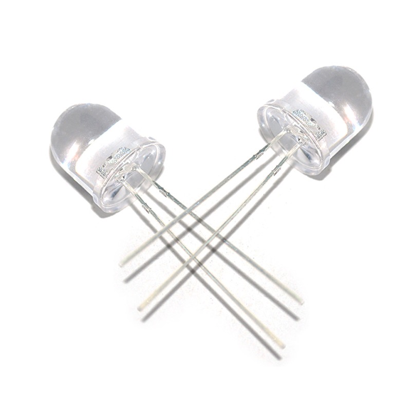 Risym 超高亮10MM白發白光LED燈10mm發光二極管LED F10白色 10只-細節圖2