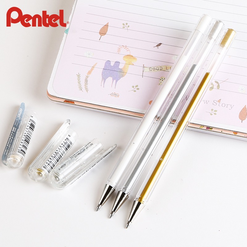 派通Pentel金屬筆中性筆 K108 照片裝飾筆 金銀筆 高光筆 簽名筆-細節圖3