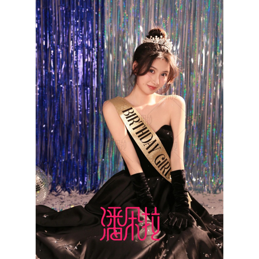 新款生日派對公主風寫真服裝時尚昭和少女畫報風藝術照攝影演出服-細節圖3