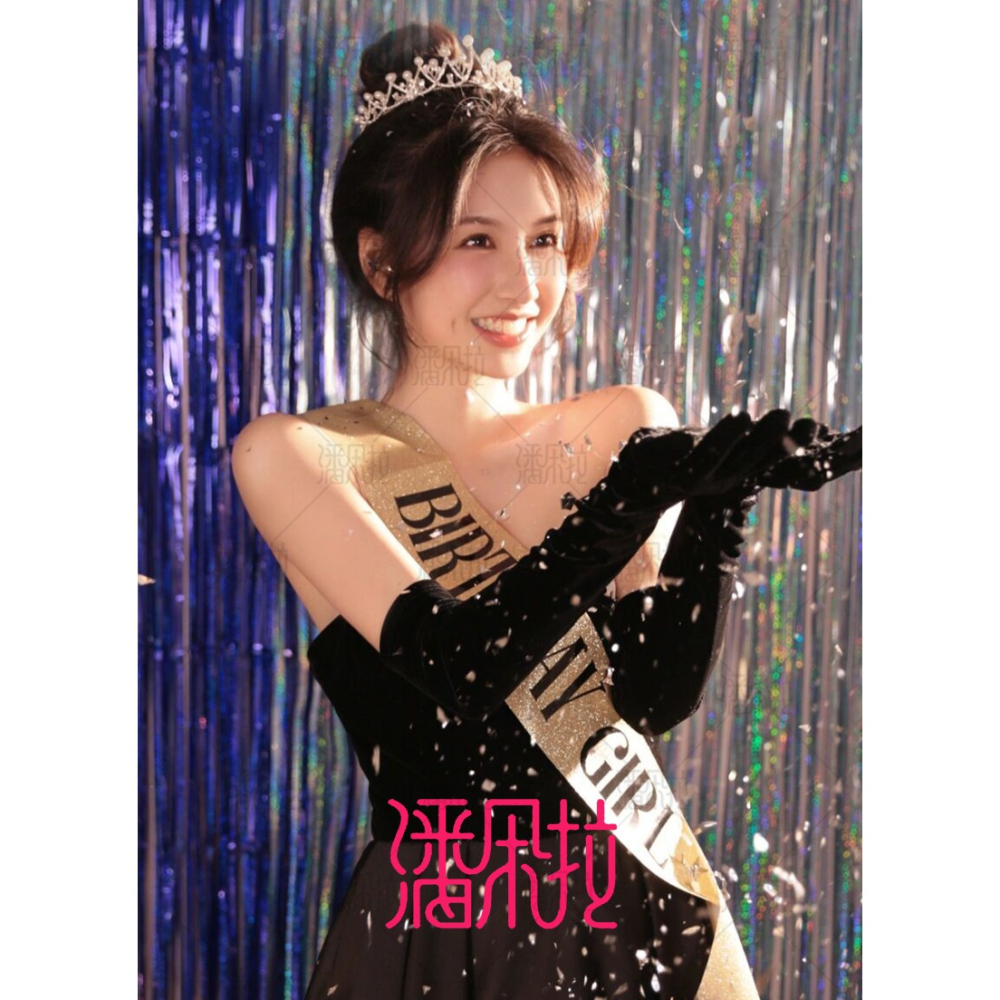 新款生日派對公主風寫真服裝時尚昭和少女畫報風藝術照攝影演出服-細節圖4