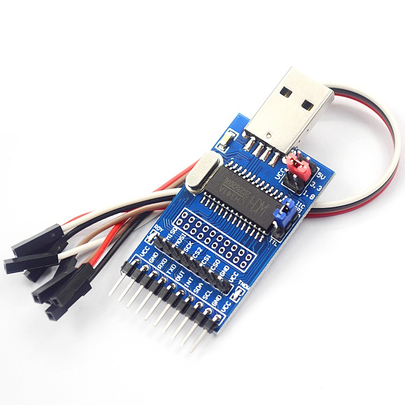 CH341A模塊 USB轉SPI/I2C/IIC/UART BIOS/24/25系列存儲芯片燒錄-細節圖2