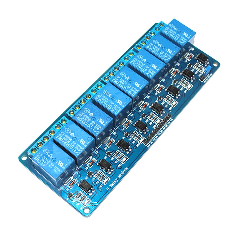 Risym 8路繼電器模塊 擴展板 帶光耦隔離 支持AVR/51/PIC單片機-細節圖2