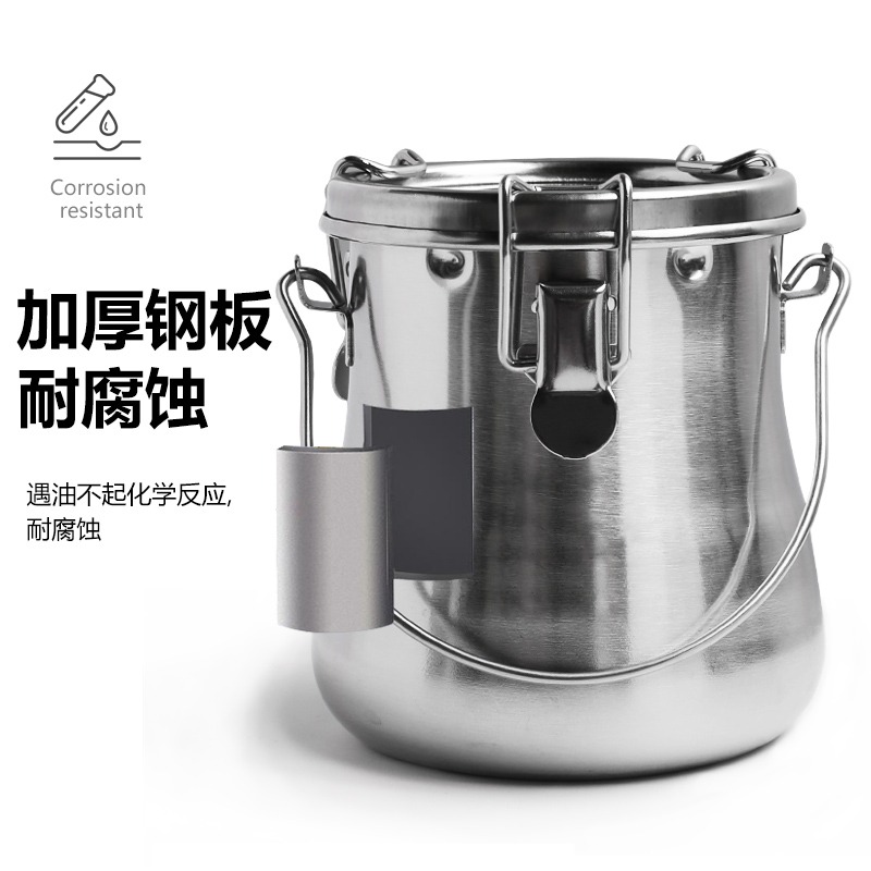洗筆桶油畫油壺繪畫器材不銹鋼洗筆壺防漏帶蓋防發揮媒介容器過濾油污筆洗桶專業畫具清潔器筆壺防腐蝕洗筆筒-細節圖2