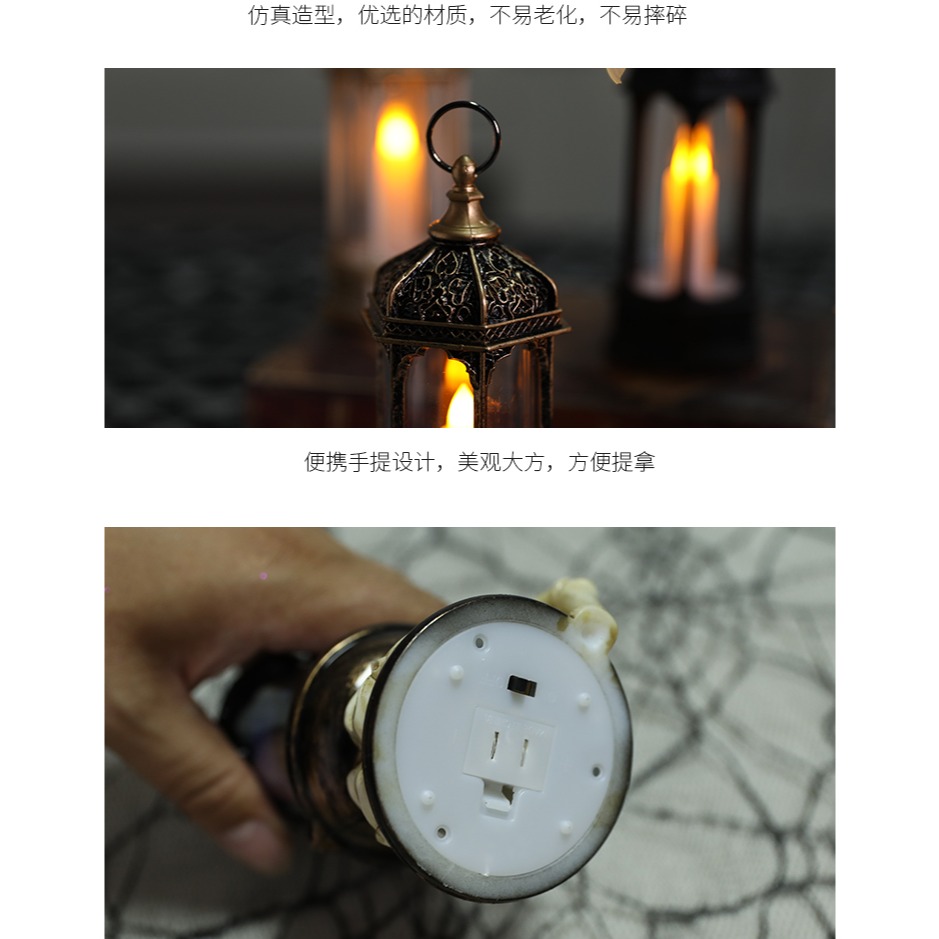 聖誕節發光火焰燈商場超市櫥窗場景佈置手提風燈裝飾擺件禮物禮品-細節圖10
