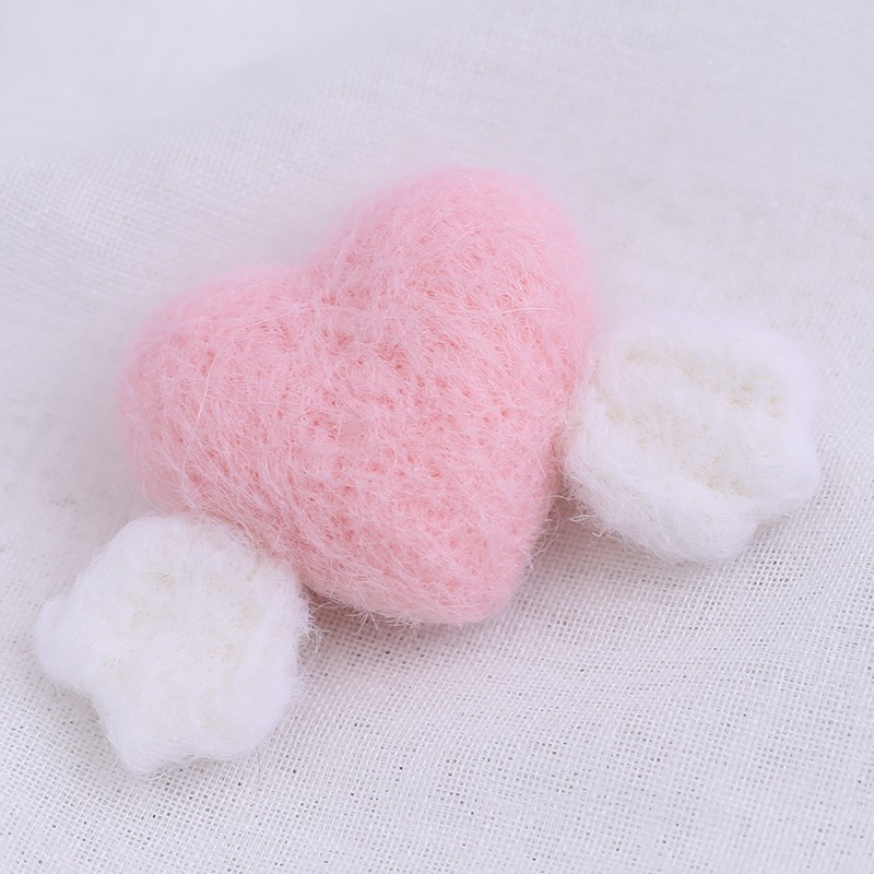 聖誕節羊毛氈老人雪人麋鹿愛心ins小掛件聖誕樹藤條花環diy裝飾品-細節圖2