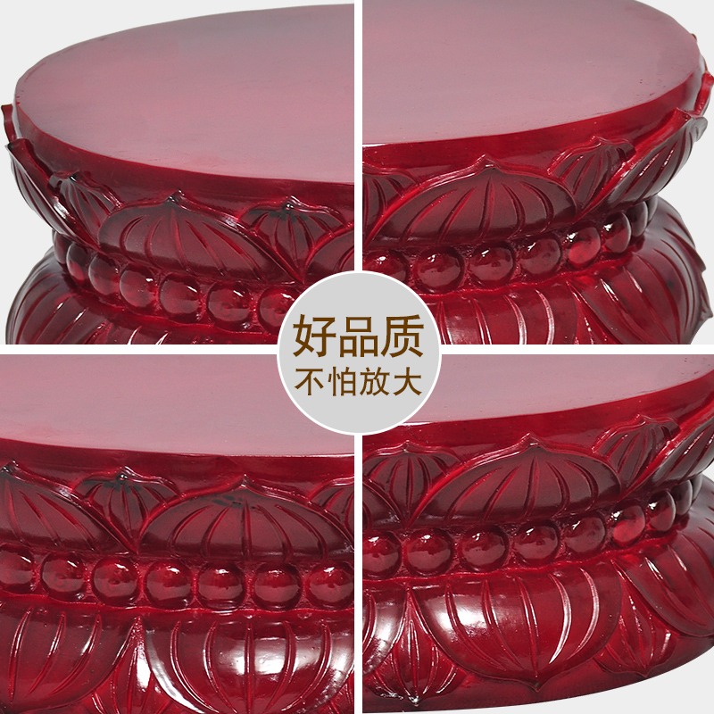 觀音菩薩蓮花底座佛像加高擺件佛具樹脂財神底座寺廟供奉佛教用品-細節圖5