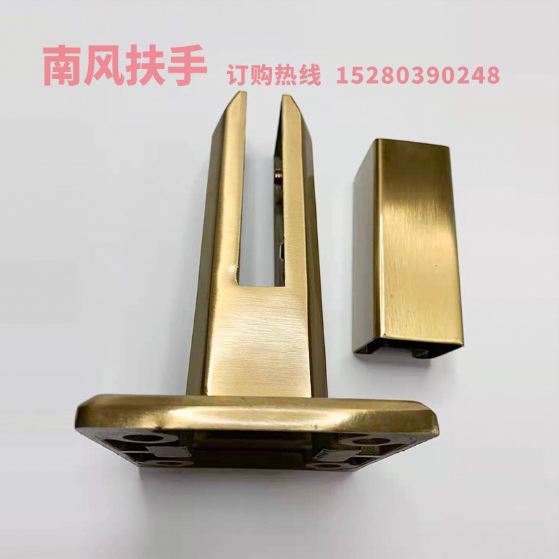 直銷不銹鋼玻璃欄桿底座陽臺樓梯扶手固定腳配件大全免打孔泳池夾-細節圖2