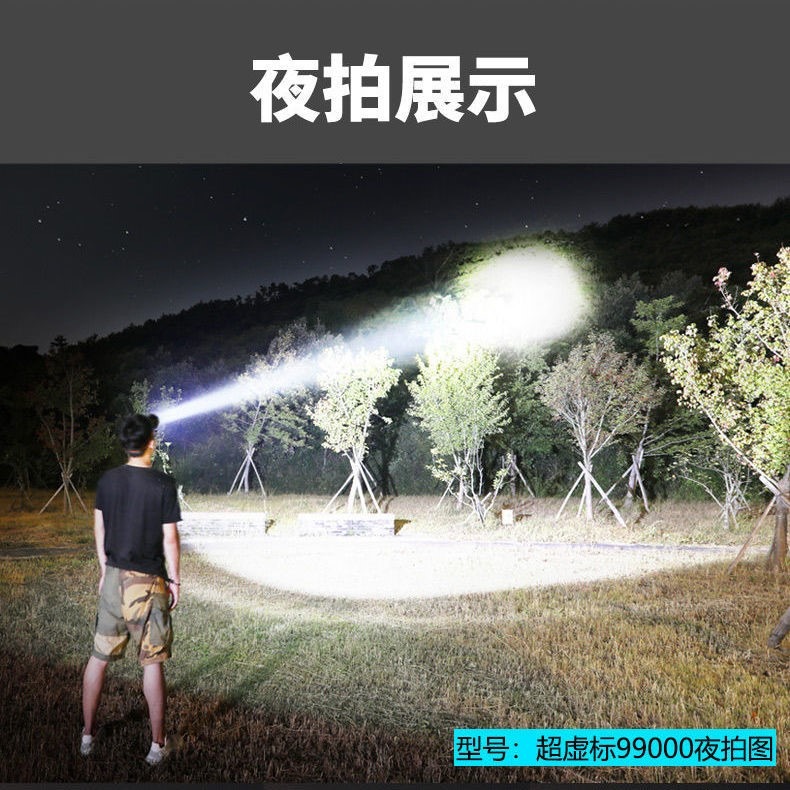 LED頭燈強光可充電戶外遠射3000超亮頭戴式手電筒米氙氣夜釣礦燈-細節圖5