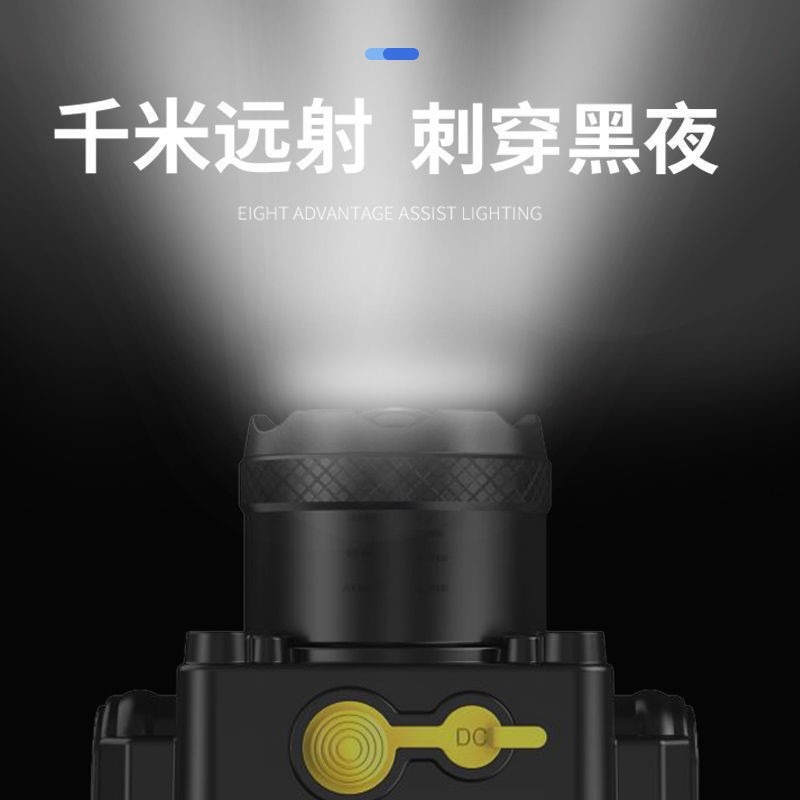 LED頭燈強光可充電變焦遠射頭戴式手電筒超亮夜釣魚礦燈疝氣小-細節圖3