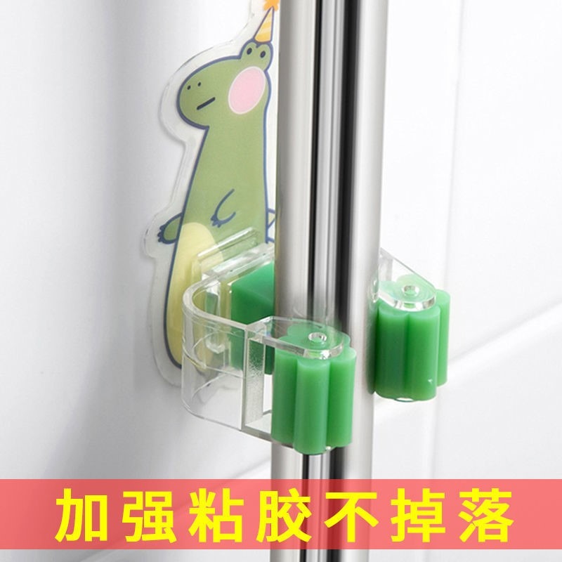 強力承重拖把夾免打孔拖把夾衛生間拖把掃把馬桶刷夾子粘鉤掛鉤-細節圖5