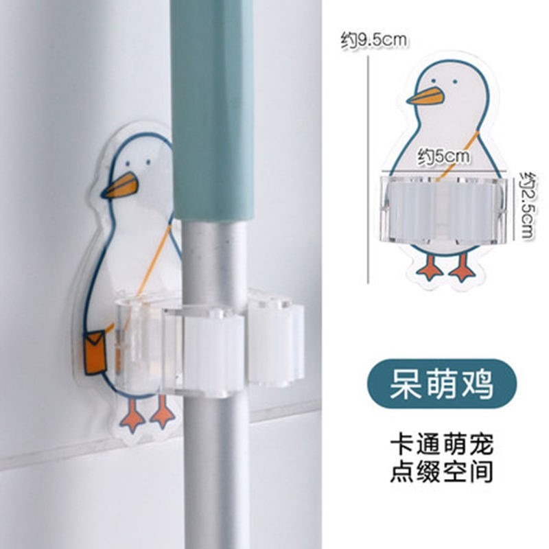 強力承重拖把夾免打孔拖把夾衛生間拖把掃把馬桶刷夾子粘鉤掛鉤-細節圖6