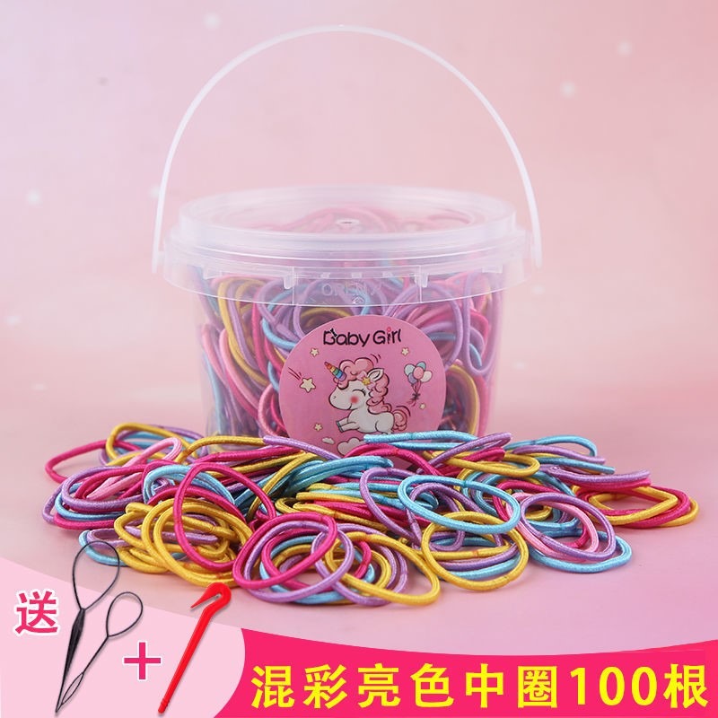 韓版兒童發圈不傷發小女孩扎頭發皮筋發繩頭飾無縫橡皮筋寶寶頭繩-細節圖9