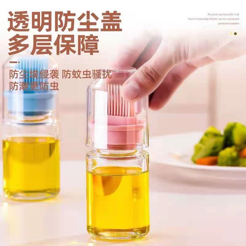 油刷子家用多功能燒烤硅膠食品級耐高溫不掉毛玻璃瓶抹油烘焙烙餅-細節圖4
