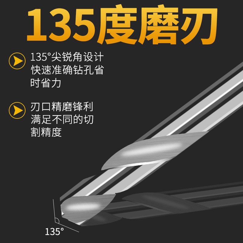 雙頭麻花鉆頭打孔鋼鐵不銹鋼專用鉆頭手電鉆高速鋼鉆頭超硬雙刃鉆-細節圖4