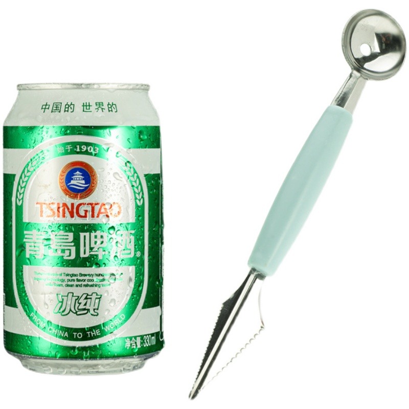 不銹鋼水果挖球器冰淇淋圓形挖勺家用西瓜果蔬雕花器水果沙拉勺子-細節圖5