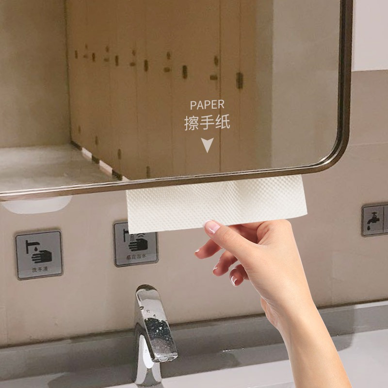 304鏡後擦手紙巾架鏡子後面不銹鋼暗藏暗裝嵌入式擦手紙架紙巾盒-細節圖2