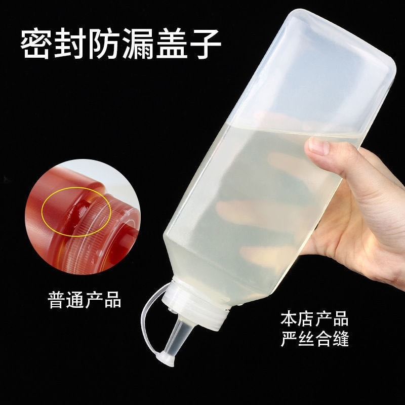 進口塑料擠醬瓶大口徑擠壓瓶果醬番茄沙拉醬汁瓶醬料瓶商用擠壺粗-細節圖2