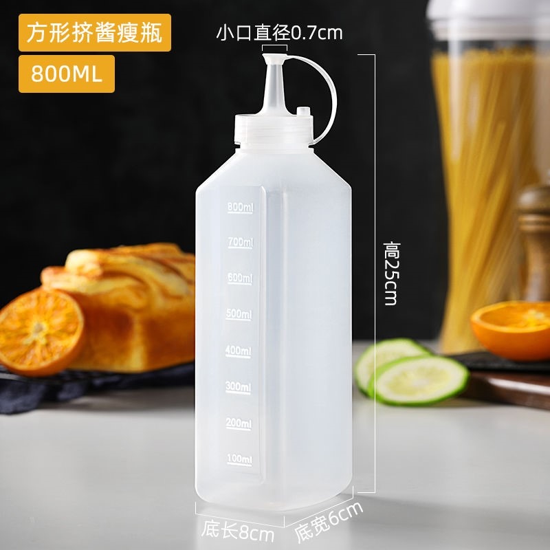 進口塑料擠醬瓶大口徑擠壓瓶果醬番茄沙拉醬汁瓶醬料瓶商用擠壺粗-細節圖6