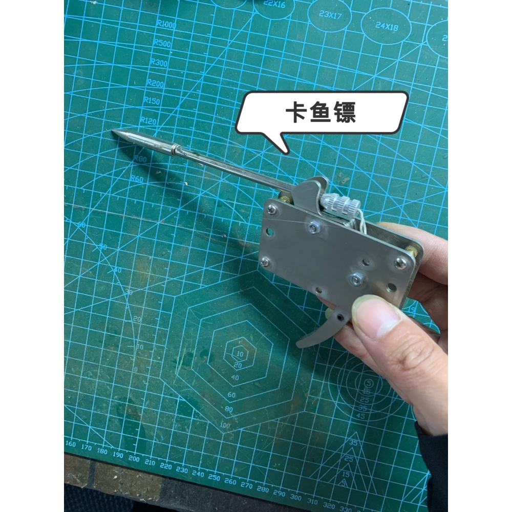 多功能釋放器不銹鋼雙聯動開關射魚彈弓魚鏢撒放器復合弓勾放腕撒-細節圖5