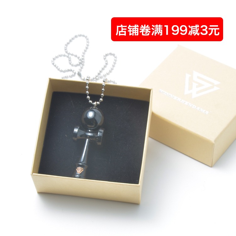 贏家劍玉項鏈 ins潮流鈦鋼不掉色 簡約百配 掛墜劍球kendama-細節圖4