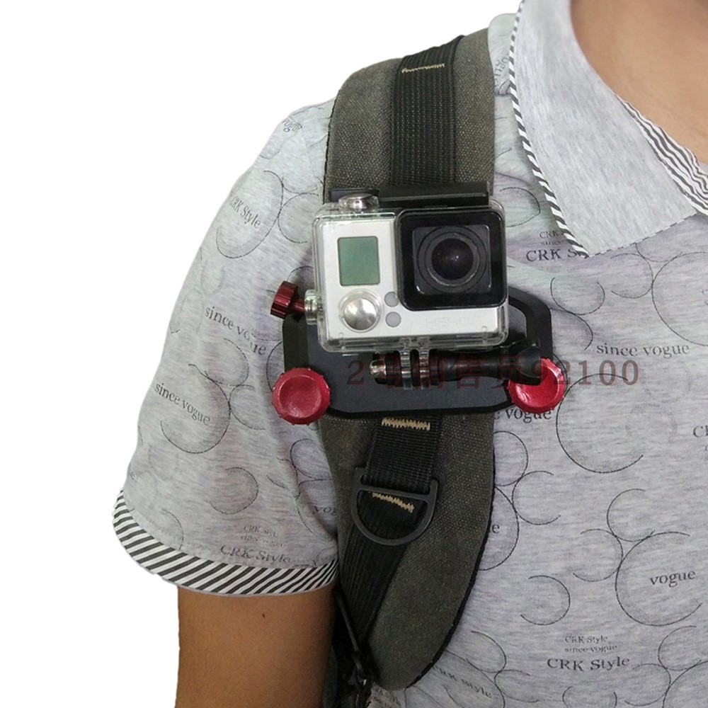 GoPro hero567山狗SJ4000 SJ6/8 SJ9000小蟻4K相機A8肩帶扣揹包夾-細節圖2