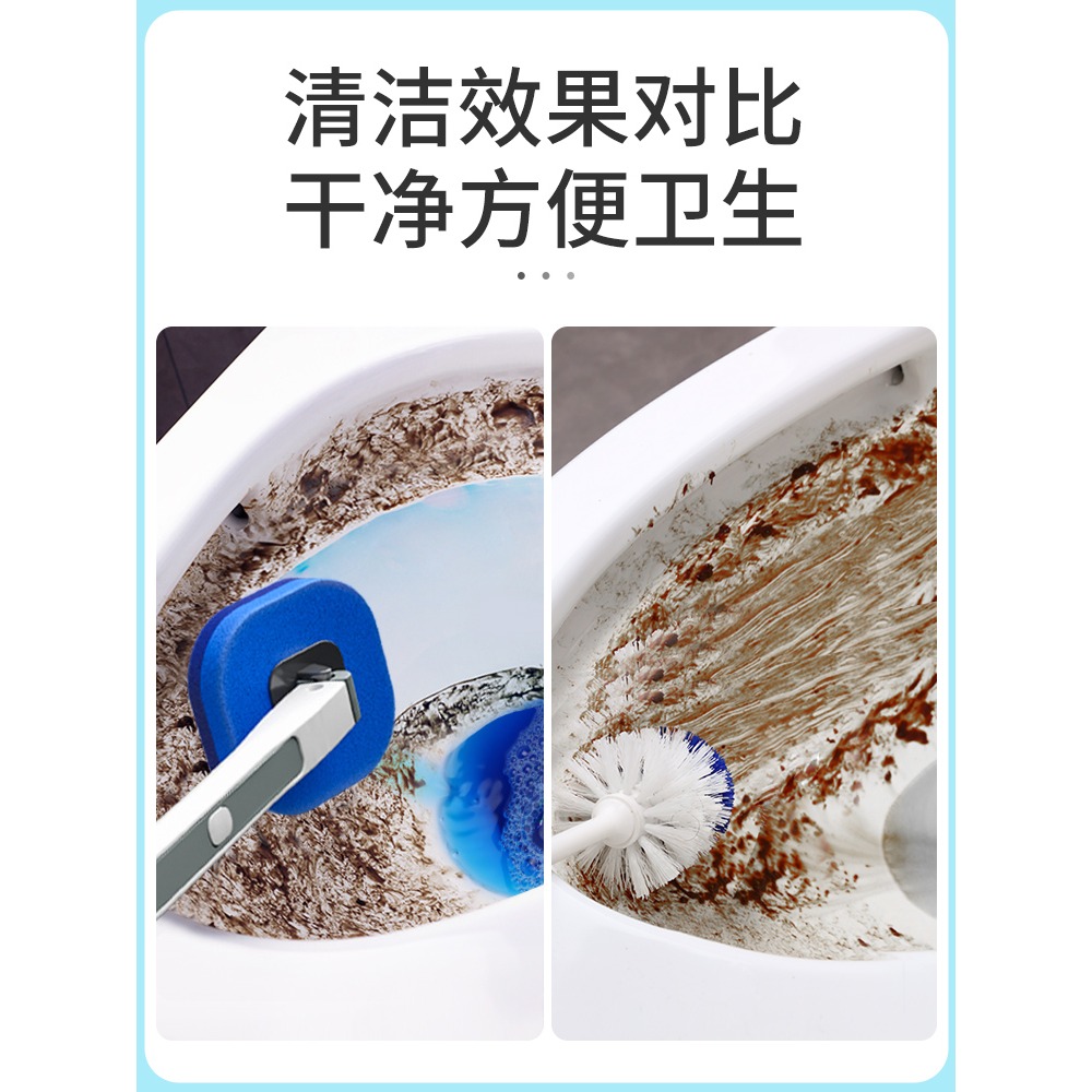 一次性馬桶刷掛墻式無死角家用套裝長柄可拋式壁掛洗廁所刷子神器-細節圖3