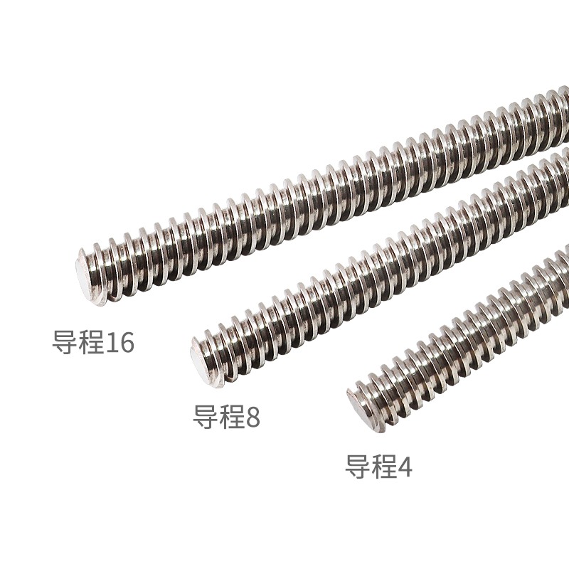 304不銹鋼絲桿梯形螺紋直徑16mm 導程4 8 16承載力大步進電機配件-細節圖4