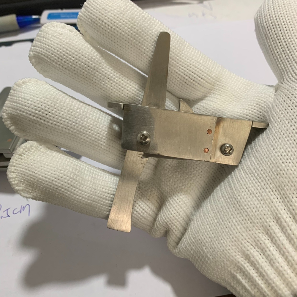 秦弩機戰漢石弩機戰國青銅器現代仿品不銹鋼製作手把件弩機擺件-細節圖3