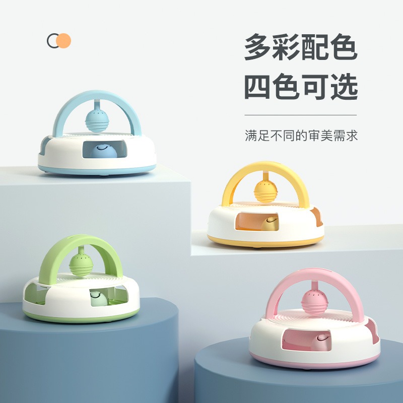 貓咪玩具自嗨解悶神器乒乓球羽毛逗貓棒貓轉盤不倒翁貓用幼貓用品-細節圖4