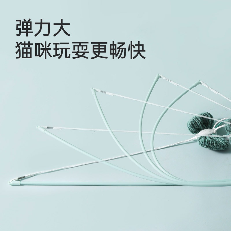 火箭逗貓棒帶羽毛耐咬高級長桿釣竿小貓幼貓咪玩具自嗨解悶神器-細節圖3