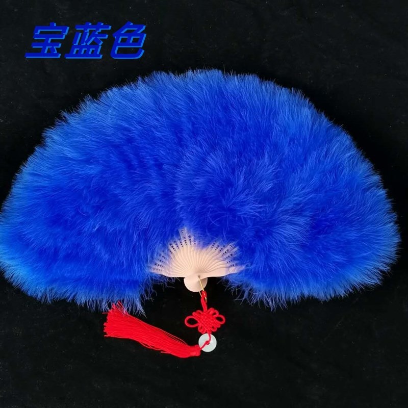羽毛扇子網紅新款古風仙氣旗袍走秀舞臺表演舞蹈道具白色羽毛扇YQ-細節圖4