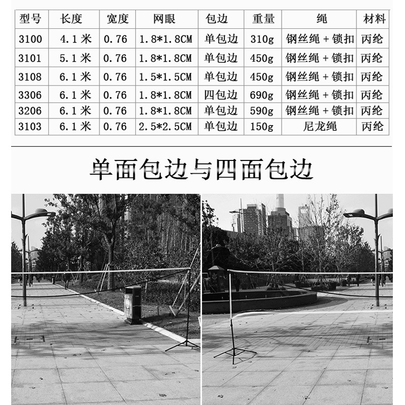 羽毛球網標準網 羽毛球場地網球網便攜式羽毛球網室外羽毛網球網-細節圖5