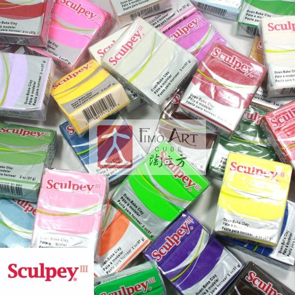 進口 Sculpey III 美國土 Sculpey3常用色專業軟陶泥手辦土原型泥-細節圖2