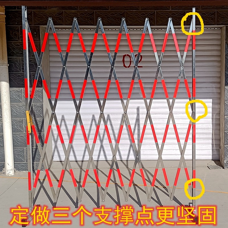 不銹鋼伸縮圍欄電力施工地移動戶外幼兒園道路隔離防護柵欄玻璃鋼-細節圖3