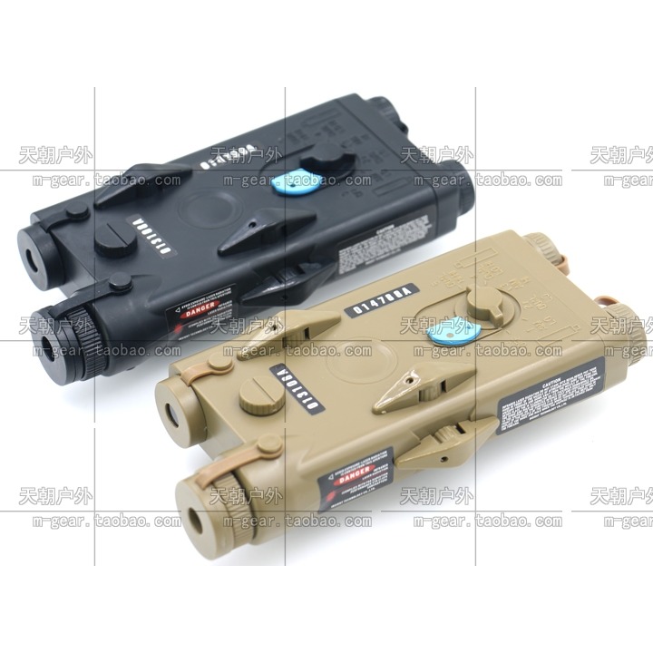AN PEQ2鐳射戰術電筒款電池盒模型外掛鋰電池盒帶紅鐳射功能泥色-細節圖2