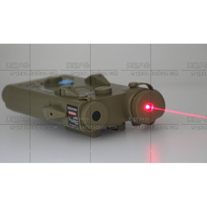 AN PEQ2鐳射戰術電筒款電池盒模型外掛鋰電池盒帶紅鐳射功能泥色-細節圖4