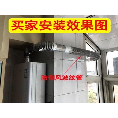 防倒熱水器排紋管燃氣不銹鋼彎曲管60風波止回閥50mm排氣管煙管-細節圖4