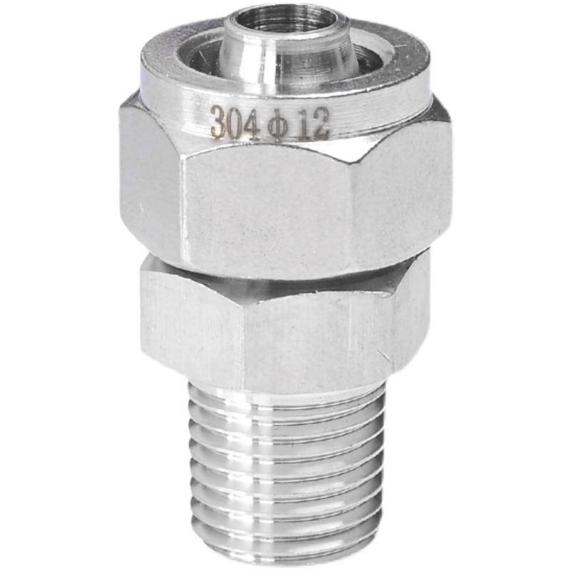 304不銹鋼快擰直通PU管快插管?12mm,14mm,16mm氣管軟管專用接頭-細節圖5