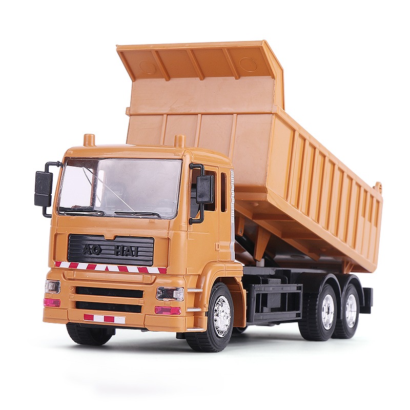 大號仿真遙控自卸車玩具翻鬥工程車電動模型泥頭車貨車卡車運輸車-細節圖5