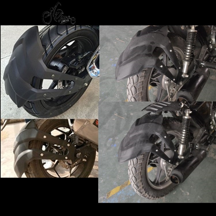 復古摩托改裝後擋泥板 摩托車輪胎泥瓦擋水 通用配件街跑小忍者-細節圖5