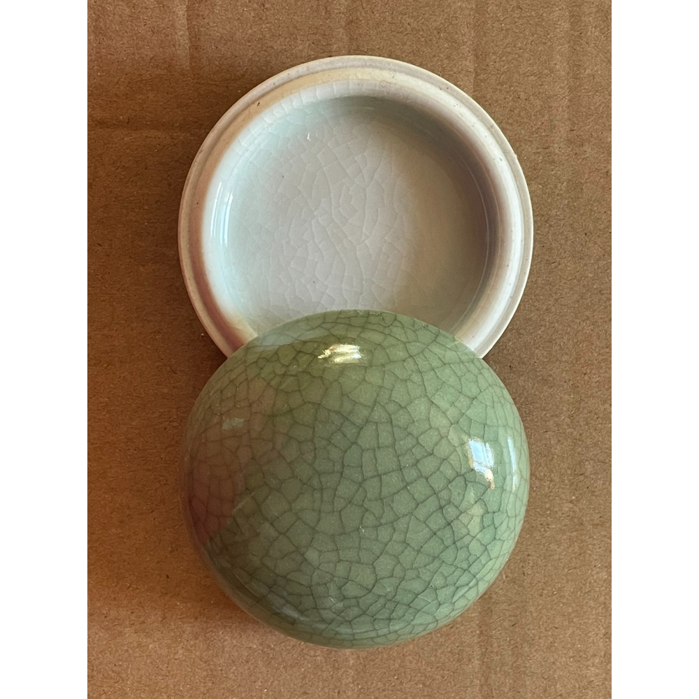 印泥盒印缸精品特小號景德鎮冰紋開片單色釉內徑5.4釐米/金石篆刻-細節圖4