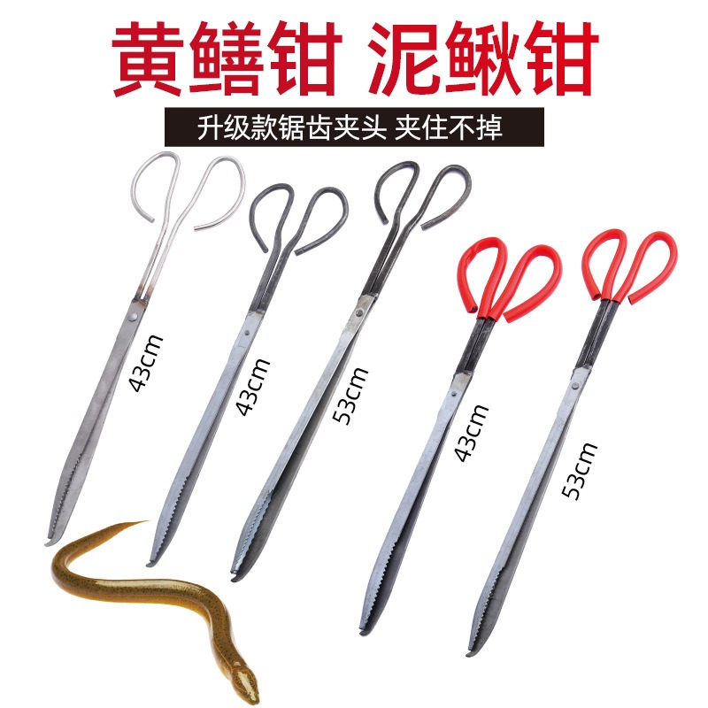 加長黃鱔夾工具鉗龍蝦螃蟹專用勾捕泥鰍夾魚防滑捕鱔魚抓螃蟹神器-細節圖3