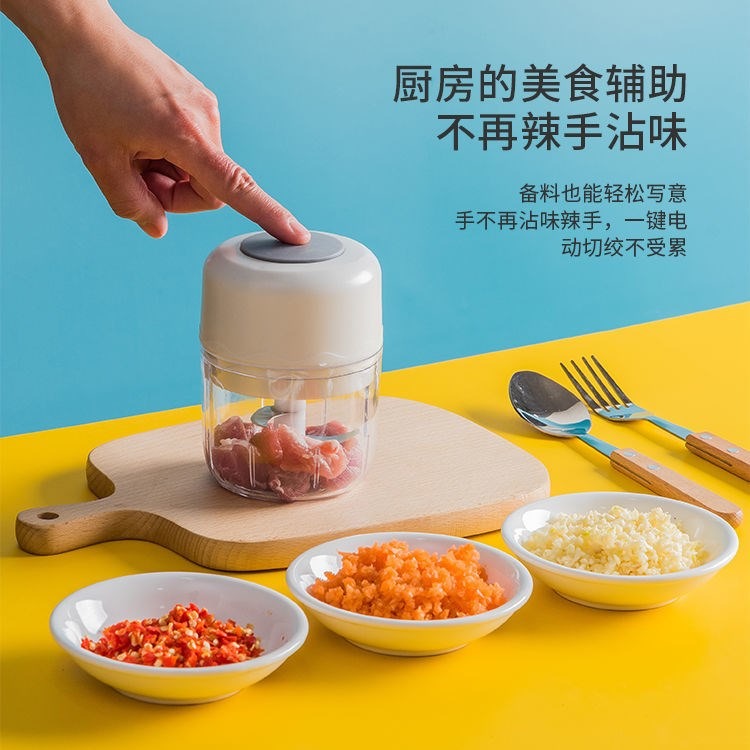 電動廚房蒜泥神器攪蒜器打蒜器絞蒜器小絞肉機搗蒜尼神器家用小型-細節圖2