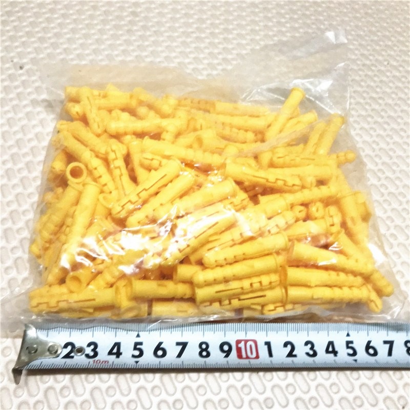 套裝窗簾電視機小黃魚膨脹絲塑料膨脹管加長混泥土膠粒墻體螺絲釘-細節圖5