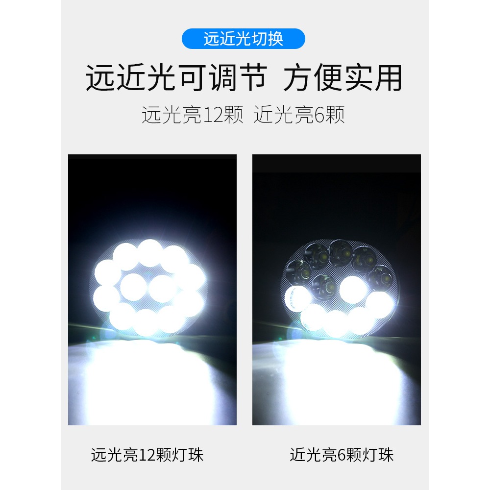 電動led車大燈內置超亮燈泡射燈強光改裝摩托車大燈led燈遠近光-細節圖4